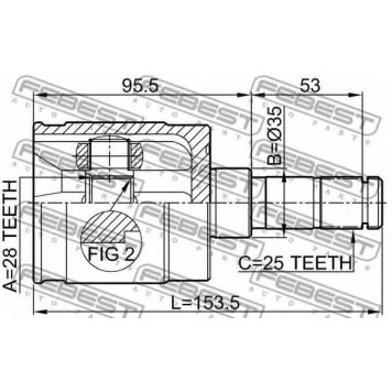 Шарнир приводного вала FEBEST 0311-GDLH-1