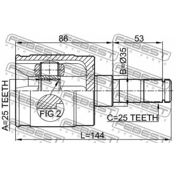 Шарнир приводного вала FEBEST 0311-GDRH-1