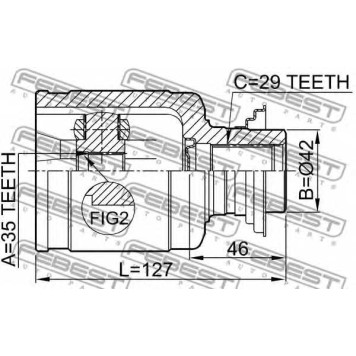 Шарнир приводного вала FEBEST 0311-YD2RH-1