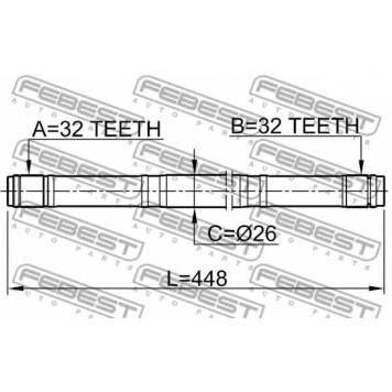 Приводной вал FEBEST 0312-RD1RH-1