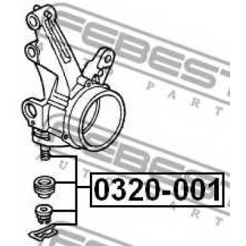 Несущий / направляющий шарнир FEBEST 0320-001-1