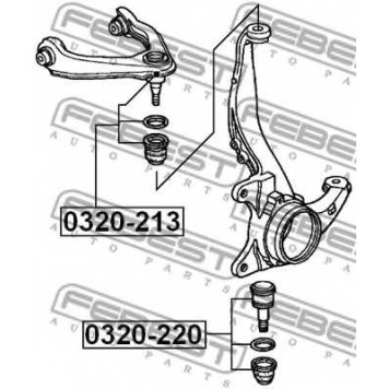 Несущий / направляющий шарнир FEBEST 0320-220-1
