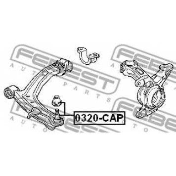 Несущий / направляющий шарнир FEBEST 0320-CAP-1