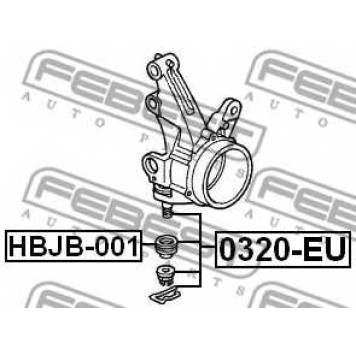 Несущий / направляющий шарнир FEBEST 0320-EU-1