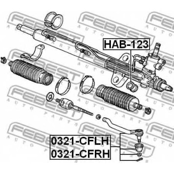 Наконечник поперечной рулевой тяги FEBEST 0321-CFLH-1