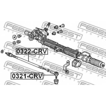 Наконечник поперечной рулевой тяги FEBEST 0321-CRV-1