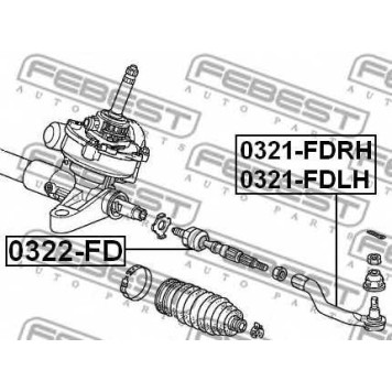 Наконечник поперечной рулевой тяги FEBEST 0321-FDRH-1