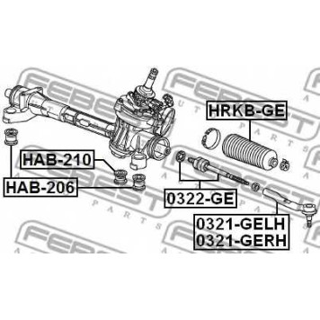 Наконечник поперечной рулевой тяги FEBEST 0321-GELH-1