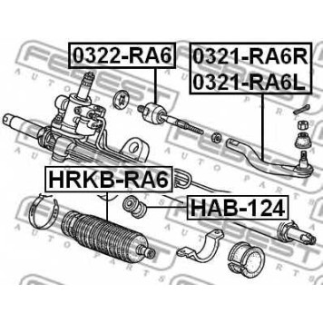 Наконечник поперечной рулевой тяги FEBEST 0321-RA6L-1