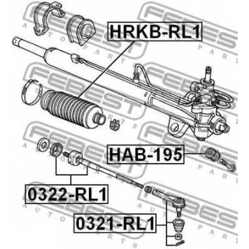 Наконечник поперечной рулевой тяги FEBEST 0321-RL1-1