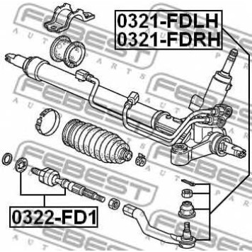 Осевой шарнир рулевой тяги FEBEST 0322-FD1-1