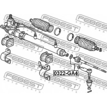 Осевой шарнир рулевой тяги FEBEST 0322-GA4-1