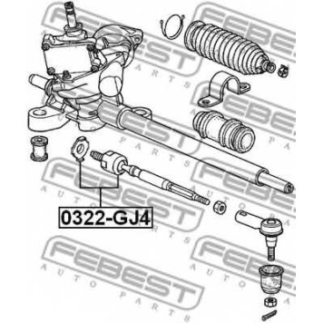 Осевой шарнир рулевой тяги FEBEST 0322-GJ4-1