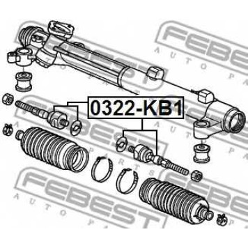 Осевой шарнир рулевой тяги FEBEST 0322-KB1-1