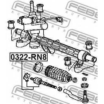 Осевой шарнир рулевой тяги FEBEST 0322-RN8-1