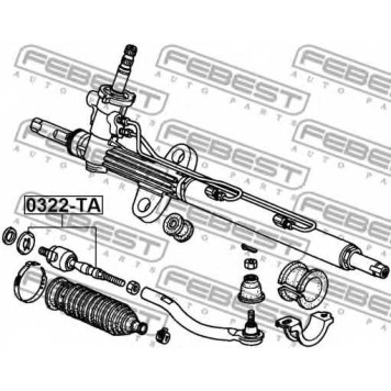 Осевой шарнир рулевой тяги FEBEST 0322-TA-1