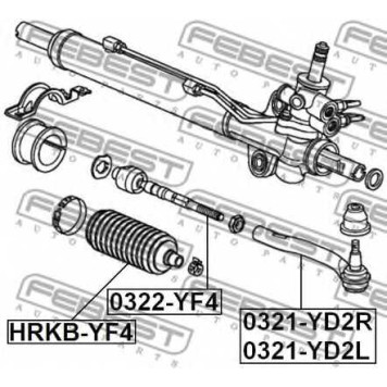 Осевой шарнир рулевой тяги FEBEST 0322-YF4-1