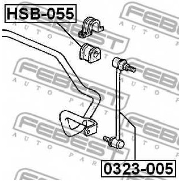 Тяга / стойка стабилизатора FEBEST 0323-005-1