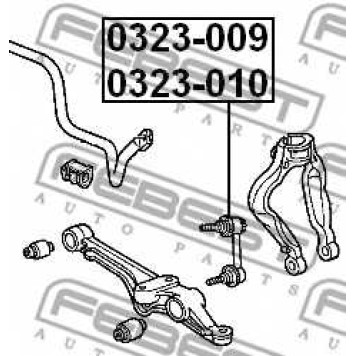 Тяга / стойка стабилизатора FEBEST 0323-009-1