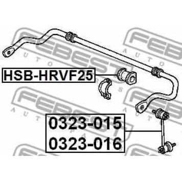 Тяга / стойка стабилизатора FEBEST 0323-016-1