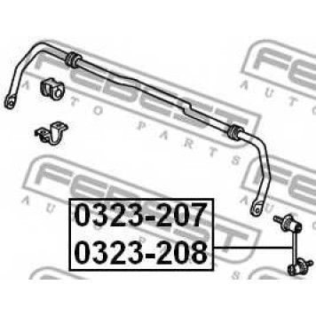 Тяга / стойка стабилизатора FEBEST 0323-207-1