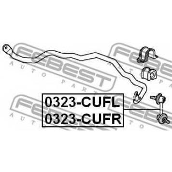 Тяга / стойка стабилизатора FEBEST 0323-CUFL-1