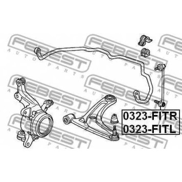 Тяга / стойка стабилизатора FEBEST 0323-FITR-1