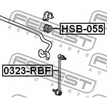 Тяга / стойка стабилизатора FEBEST 0323-RBF-1