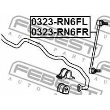 Тяга / стойка стабилизатора FEBEST 0323-RN6FL-1