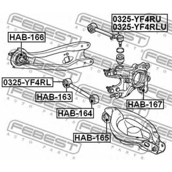 Рычаг независимой подвески колеса FEBEST 0325-YF4RL-1