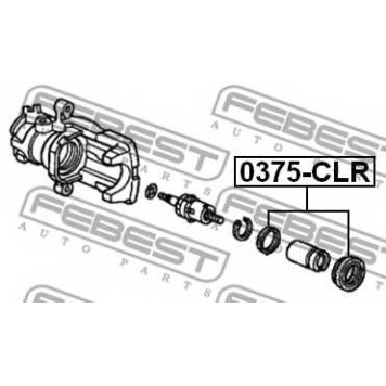 Ремкомплект тормозного суппорта FEBEST 0375-CLR-1