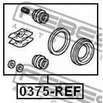 Ремкомплект тормозного суппорта FEBEST 0375-REF-1