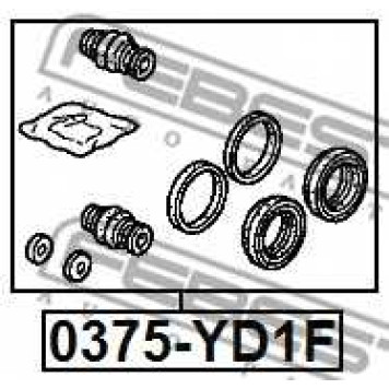 Ремкомплект тормозного суппорта FEBEST 0375-YD1F-1