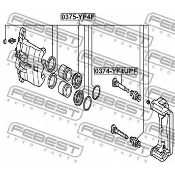 Ремкомплект тормозного суппорта FEBEST 0375-YF4F-1