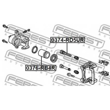 Поршень корпуса скобы тормоза FEBEST 0376-RB4R-1