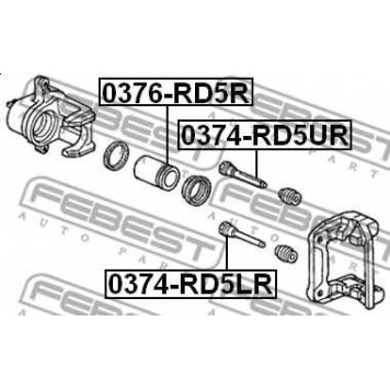Поршень корпуса скобы тормоза FEBEST 0376-RD5R-1