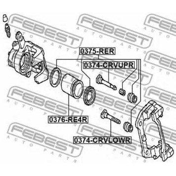 Поршень корпуса скобы тормоза FEBEST 0376-RE4R-1