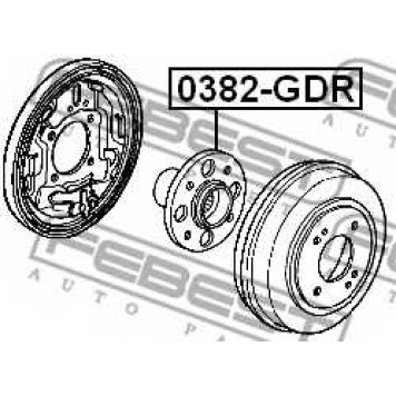 Ступица колеса FEBEST 0382-GDR-1