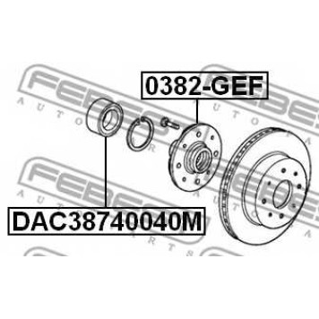 Ступица колеса FEBEST 0382-GEF-1