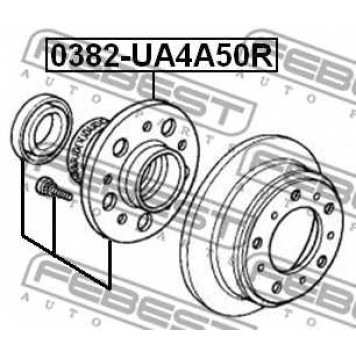 Ступица колеса FEBEST 0382-UA4A50R-1