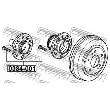 Болт крепления колеса FEBEST 0384-001-1