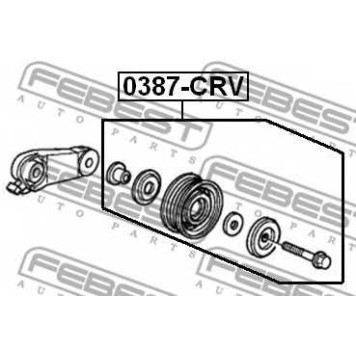 Натяжной ролик поликлинового ременя FEBEST 0387-CRV-1