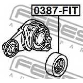 Натяжной ролик поликлинового ременя FEBEST 0387-FIT-1