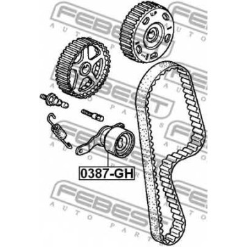 Натяжной ролик ременя ГРМ FEBEST 0387-GH-1