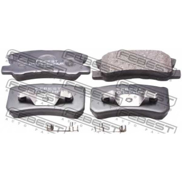 Колодки тормозные дисковые задний для MITSUBISHI DELICA D5, ENDEAVOR, GRANDIS, LANCER, OUTLANDER, PAJERO <b>FEBEST 0401-KH8WR</b>