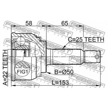 Шарнир приводного вала FEBEST 0410-004-1