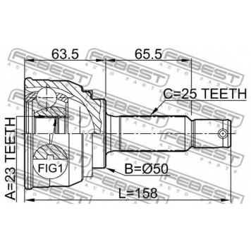 Шарнир приводного вала FEBEST 0410-005-1