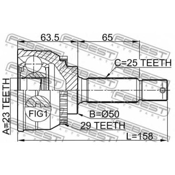Шарнир приводного вала FEBEST 0410-005A29-1