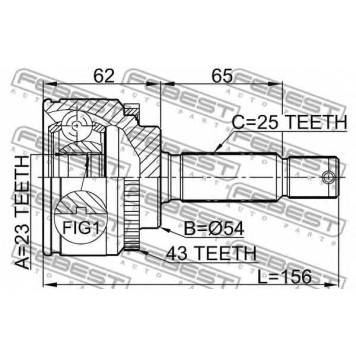Шарнир приводного вала FEBEST 0410-010A43-1