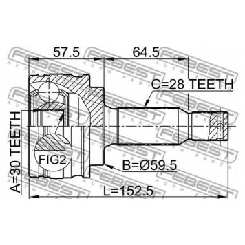 Шарнир приводного вала FEBEST 0410-CY2-1